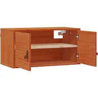 vidaXL Wandkast met plank Wasbruin 80 x 30 x 30 cm Massief grenenhout