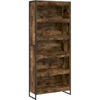 vidaXL Boekenkast 80 x 30 x 189,5 cm Bewerkt hout Rook Eik