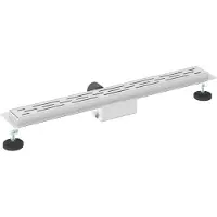 vidaXL Doucheafvoer met Lijnontwerp Zilver 80 cm Roestvrij staal 304
