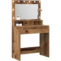 vidaXL Schminktafel, gerecycled hout, 75,5 x 41 x 135 cm, houtvezel