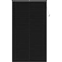 vidaXL Venetiaanse jaloezie Zwart 213 x 120 cm 25 mm PVC