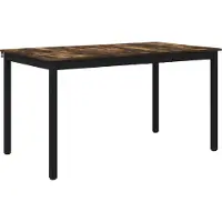 vidaXL Eettafels 140 x 80 x 75 cm Bewerkt hout Gerookt eiken