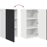 vidaXL Vaatwasserpaneel Kalmar Zwart 40 x 31 x 80 cm Bewerkt hout