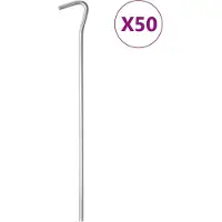 vidaXL Tentharingen 50 st Ø5 mm 23 cm gegalvaniseerd staal