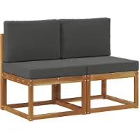 vidaXL 2 Stuk Buiten Midden Sofa Massief Acacia Hout