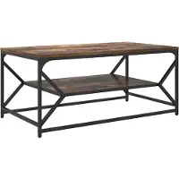 vidaXL Salontafel Rook Eiken 90 x 50 x 40 cm Engineered hout en staal