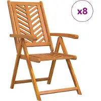 vidaXL Tuinstoel 8 st Bruin Massief Acacia Hout