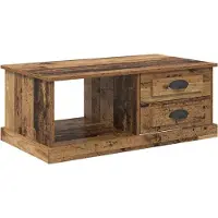 vidaXL Salontafel Oud Hout 90 x 50 x 35 cm Bewerkt hout