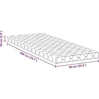 vidaXL Matras Wit 90 x 200 cm Jacquard stof