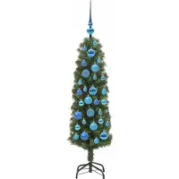 vidaXL - Kunstkerstboom - Groen - 120 - cm - PVC - en - Staal - en - Kunststof