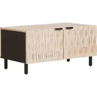 vidaXL Salontafel Wit 80 x 50 x 40 cm Massief Mango Hout