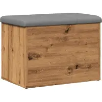vidaXL Opbergbankje 62x42x45 cm bewerkt hout artisanaal eikenkleur