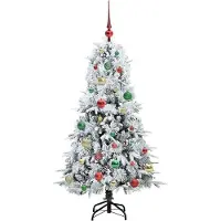 vidaXL Kunstmatige Hinged Kerstboom met 150 LED Wit 150 cm PE en PVC