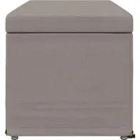 vidaXL Hocker, taupekleurig, 101 x 41 x 40 cm, bekleed met stof en gemaakt van spaanplaat