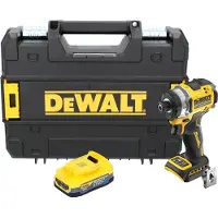 DeWalt DCF 860 NT accu-slagmoersleutel 18 V 282 Nm 1/4" borstelloos + 1x Powerstack-accu 1,7 Ah + TSTAK - zonder oplader