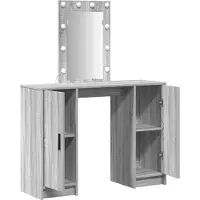 vidaXL Kaptafel Grijs 102 x 33 x 135 cm Bewerkt hout