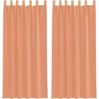 vidaXL Voile gordijnen met roedezakken 2 st terracotta