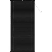 vidaXL Venetiaanse jaloezie Zwart 213 x 70 cm 25 mm PVC