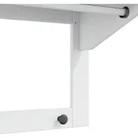 vidaXL Kapstok HILL Wit en honingbruin 90 x 35 x 41,5 cm