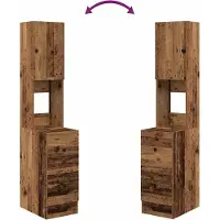 vidaXL Keukenbuffet met lade met plank Oudhout 32 x 50 x 180 cm