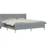 vidaXL Bedframe Lichtgrijs 180 x 200 cm Polyester