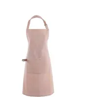 Tiseco - Keukenschort MYRNA - Verstelbaar bij de nek, ruime voorzak, lus aan de zijkant - 74x85 cm - roze