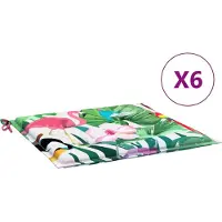 vidaXL Stoelkussens 6 st Multikleur 50 x 50 x 4 cm Oxford Stof