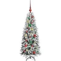 vidaXL Kunstkerstboom Wit 120 cm PVC en plastic en staal en PE