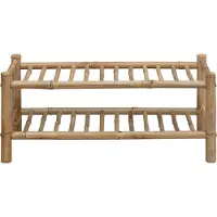 vidaXL Schoenrek met plank met opslag Naturel 68 x 28 x 30 cm Bamboe