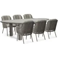 Santika Furniture Santika Cayora/Guave 240x120 cm dining tuinset 7-delig