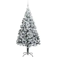 vidaXL Kunstkerstboom Wit 180 cm PVC en Staal en Kunststof
