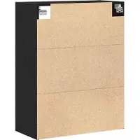 vidaXL Hangkast voor aan de muur Zwart Eiken 69.5 x 32.5 x 90 cm