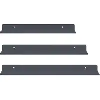 vidaXL Zwevende plank 3 pcs Antraciet 40 x 9 x 2,5 cm Staal