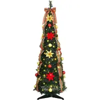 vidaXL Kunstkerstboom met 50 LED met standaard Groen 125 cm PVC