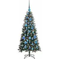 vidaXL Kunstkerstboom Groen 120 cm PVC en Plastic en Staal