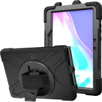 Cazy tablet Hoes geschikt voor Samsung Galaxy Tab Active4 Pro - Shockproof Case met Screenprotector - Zwart