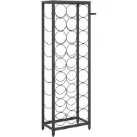 vidaXL Wijnrek voor 27 flessen 34x18x100 cm smeedijzer zwart