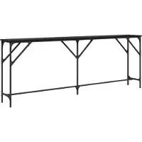 vidaXL Wandtafel Zwart eiken 200 x 29 x 75 cm
