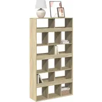 vidaXL Boekenkast 100x33x187,5 cm bewerkt hout sonoma eikenkleurig