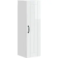 vidaXL Wandkast LUCCA Hoogglans Wit 30 x 31 x 100 cm Bewerkt hout