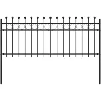 vidaXL Ringhek TILBURG, 200 x 130 cm, gepoedercoat staal, zwart
