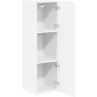vidaXL Wandkast LUCCA Hoogglans Wit 30 x 31 x 100 cm Bewerkt hout