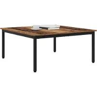 vidaXL Salontafel Oudhout 100 x 100 x 45 cm Bewerkt hout