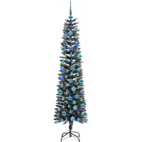 vidaXL Kunstkerstboom met 300 LED Groen 180 cm PVC en Plastic en Staal