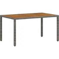 vidaXL Tuin Eettafel Set 5 st Grijs poly rattan