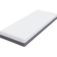 vidaXL Traagschuimmatras Medium 70 x 200 cm Wit en Grijs