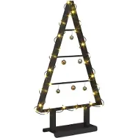 vidaXL Metalen kerstboom met standaard Zwart 60 cm Staal