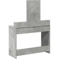 vidaXL Make-up tafel, betonlook, grijs, 100 x 41 x 140 cm, houtvezelplaat