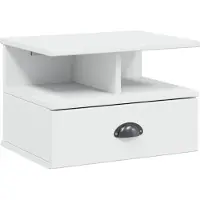 vidaXL Nachtkastje HILL Wit 40 x 31 x 27 cm Massief grenenhout
