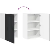 vidaXL Wandkast LUCCA Zwart 50 x 31 x 80 cm Bewerkt hout